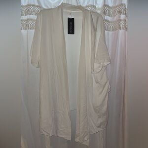 White Short Sleeved Cardigan